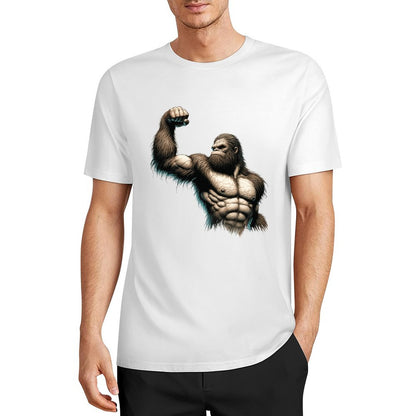 Bigfoot - Sasquatch Muscle Short Sleeve Cotton T-Shirt