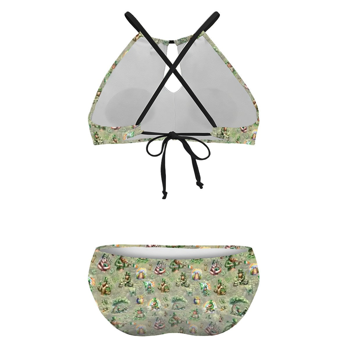 St Patrick, Irish Bigfoot / Sasquatch, Plus Size High-Waisted Bikini Customized Services