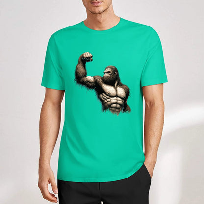 Bigfoot - Sasquatch Muscle Short Sleeve Cotton T-Shirt
