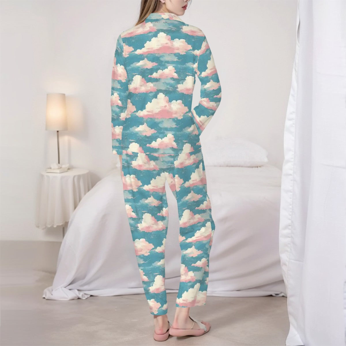 Teddy Bears on Clouds, Women’s Long Sleeved Pajama Set