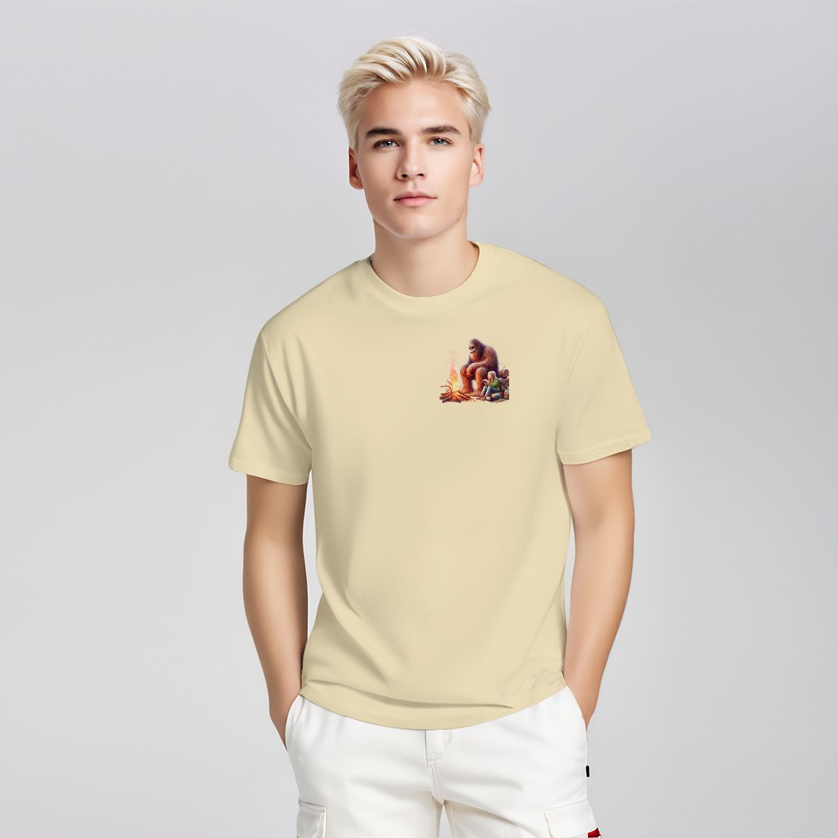 Sarcastic Sasquatch Short Sleeve 100% Cotton T-shirt- Double Sided