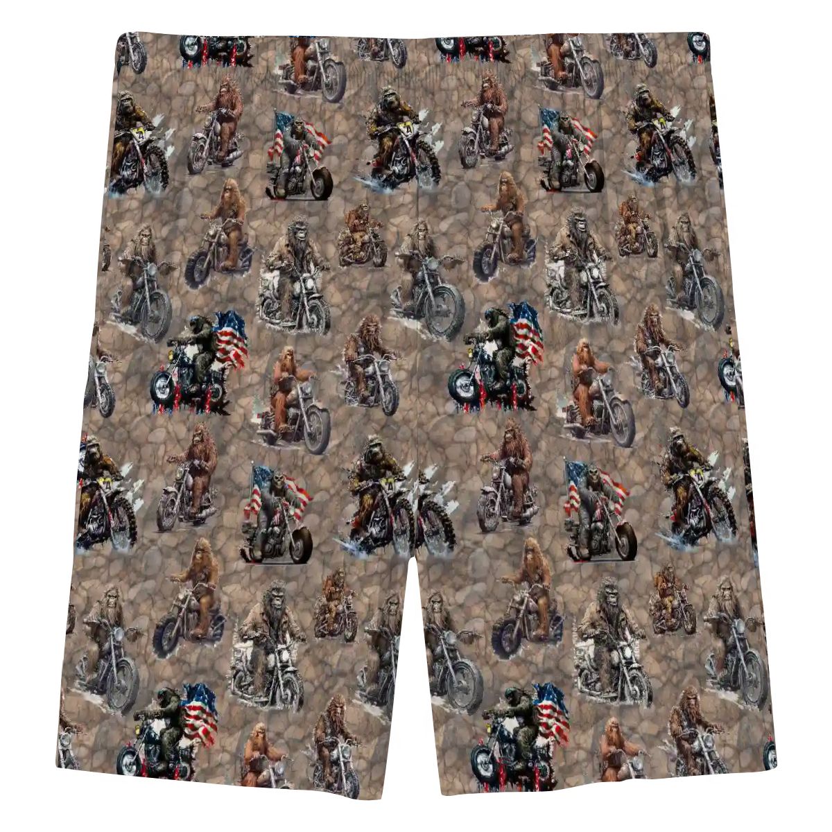 10 Bigfoot / Sasquatch Designs, Men’s Polyester, pocketed, pajama Shorts