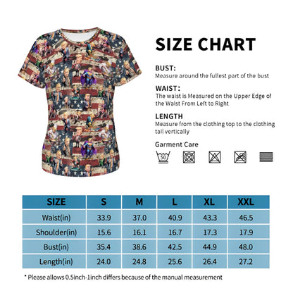 20 Donald Trump Design, Women’s Polyester Short Sleeve T-Shirts - Many Designs