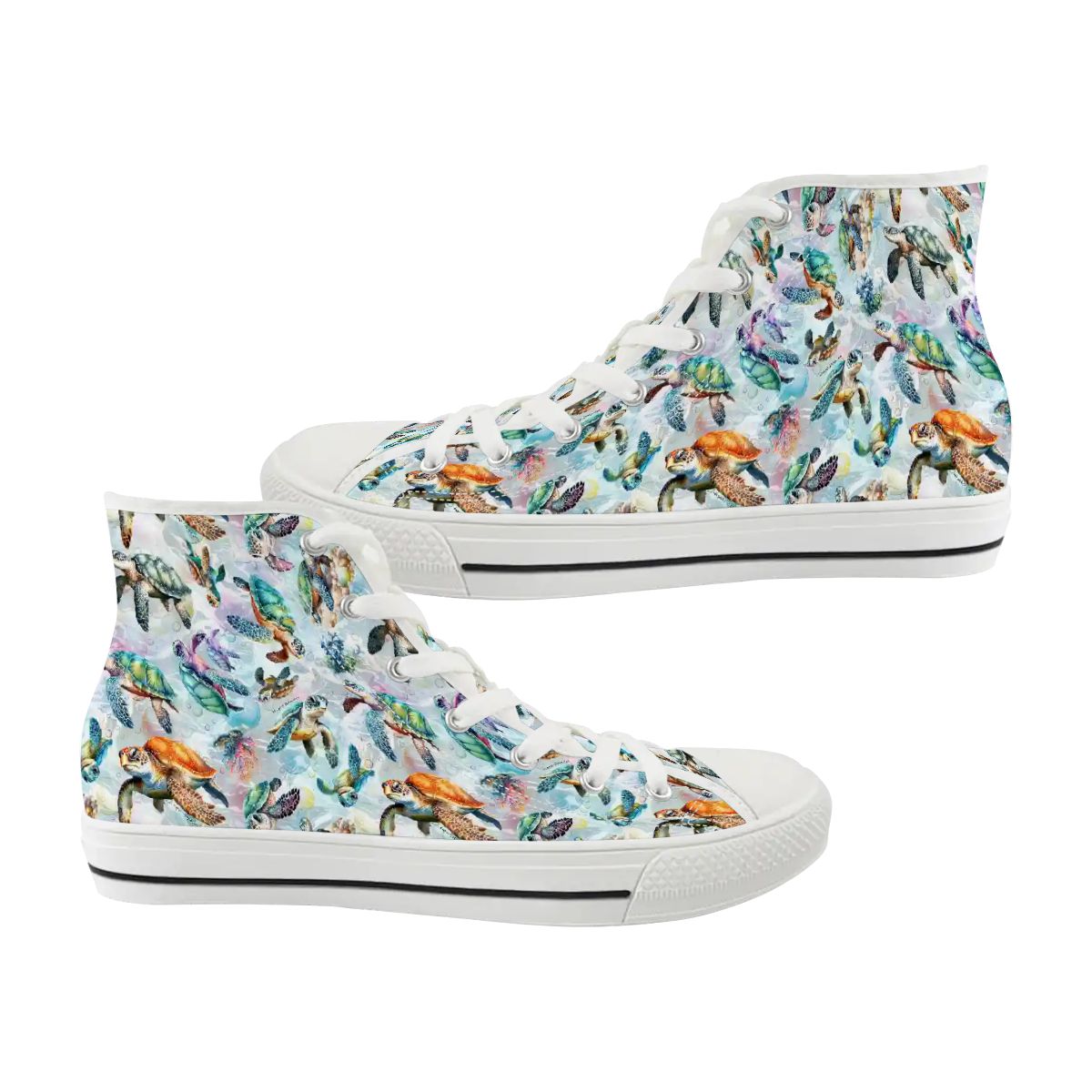 10 Animal Designs, Women's High Top Canvas Shoes Customized Tongue