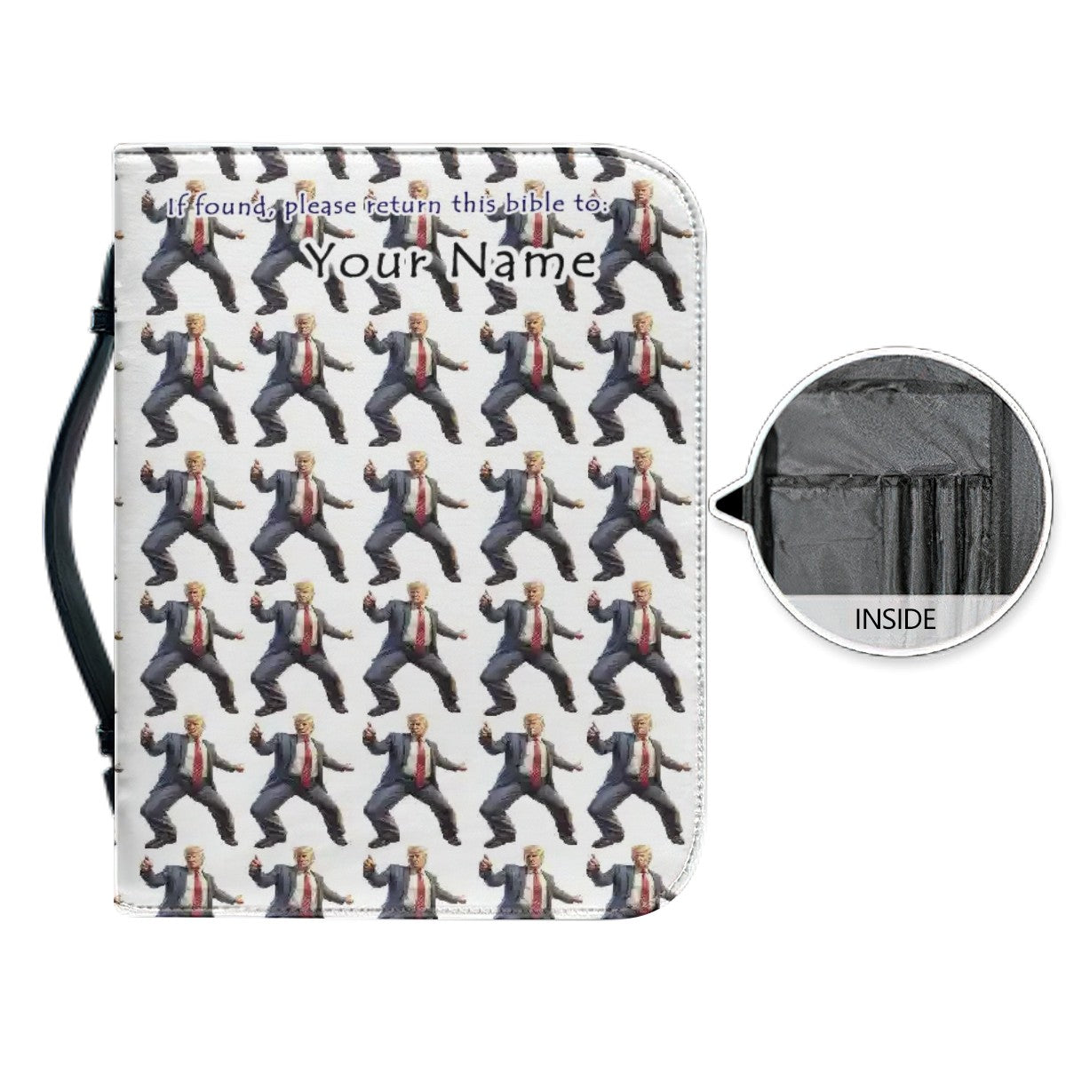 PERSONALIZABLE - Donald Trump, MAGA Designs Pleather BIBLE/Book Cover / Protector