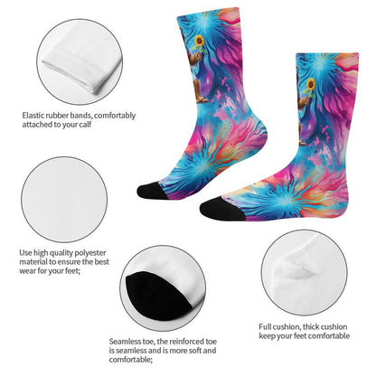 Hippie Bigfoot Sasquatch, Children’s Polyester Socks