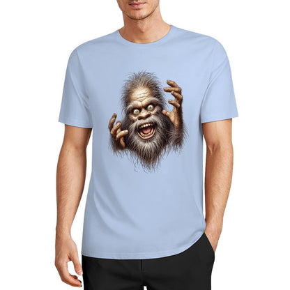 Bigfoot - Sasquatch Crazy Hands Short Sleeve Cotton T-Shirt
