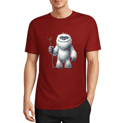 Bigfoot - Sasquatch Yeti Stick Short Sleeve Cotton T-Shirt
