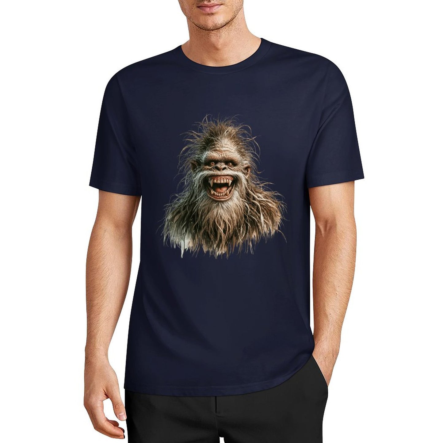 Bigfoot - Sasquatch Silly Short Sleeve Cotton T-Shirt