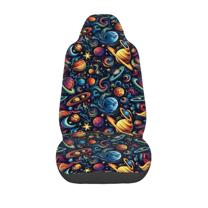 12 Galaxy / Outer Space Design, Set of 2 Front Auto Seat Cover