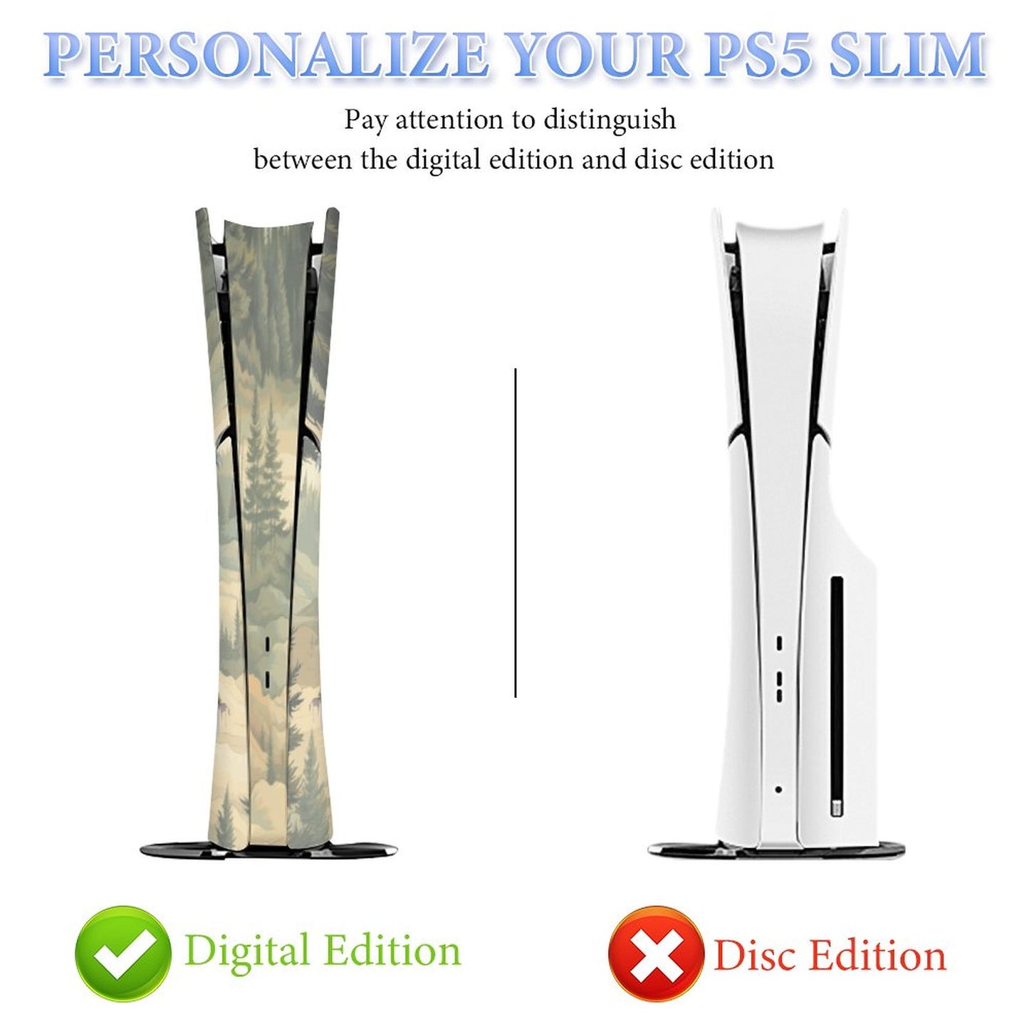 Forest Dragon Sticker for PS5 Slim Controller Console