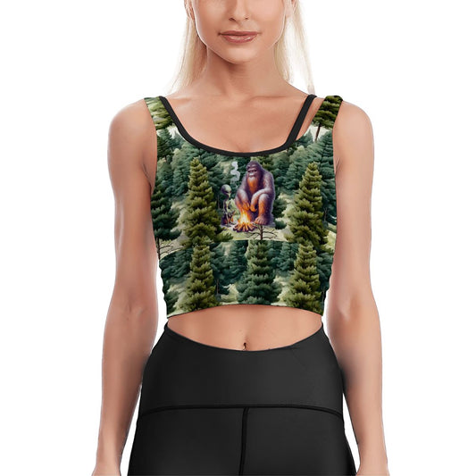 Bigfoot / Sasquatch Alien, Women’s Strappy Sports Bra, Yoga Top