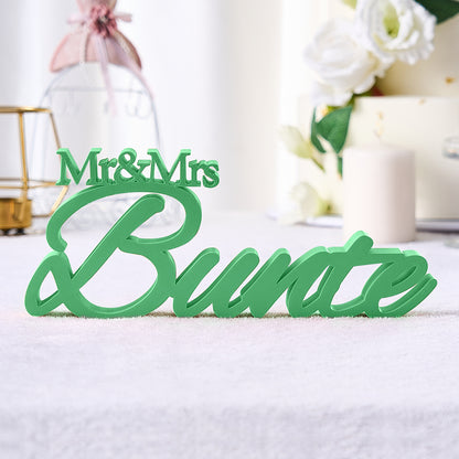 z Personalized 3D Print With Your Last Name, Mr & Mrs Family Name Wedding Decor Gifts