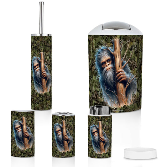 Bigfoot / Sasquatch Hiding, 5 Piece Bathroom Décor Set