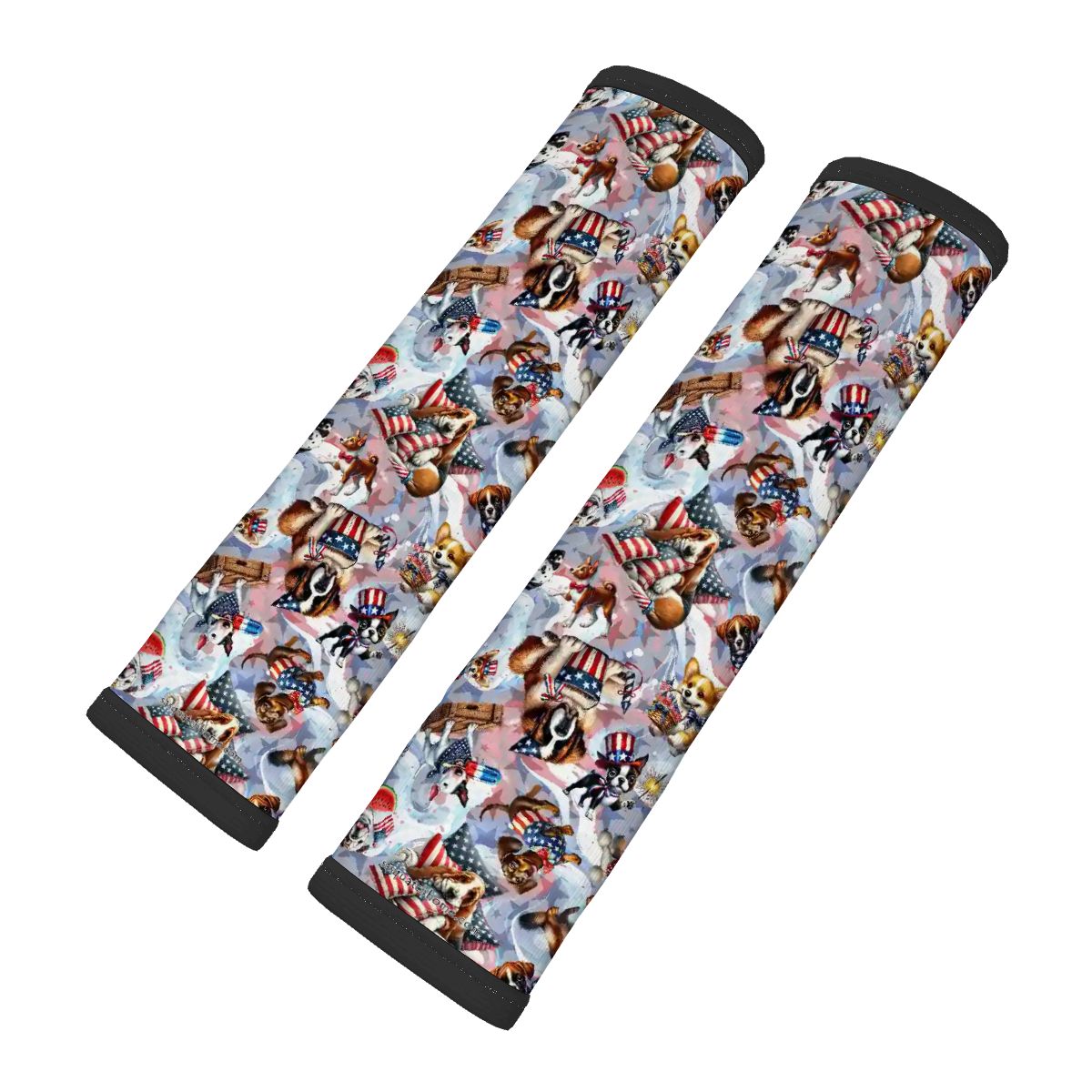8 Patriot Designs, Seat Belt Cover Pad For Adults 2 Pcs