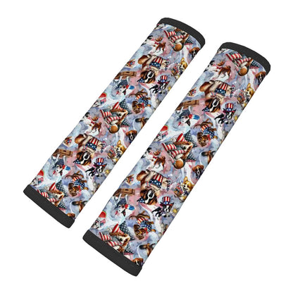 8 Patriot Designs, Seat Belt Cover Pad For Adults 2 Pcs