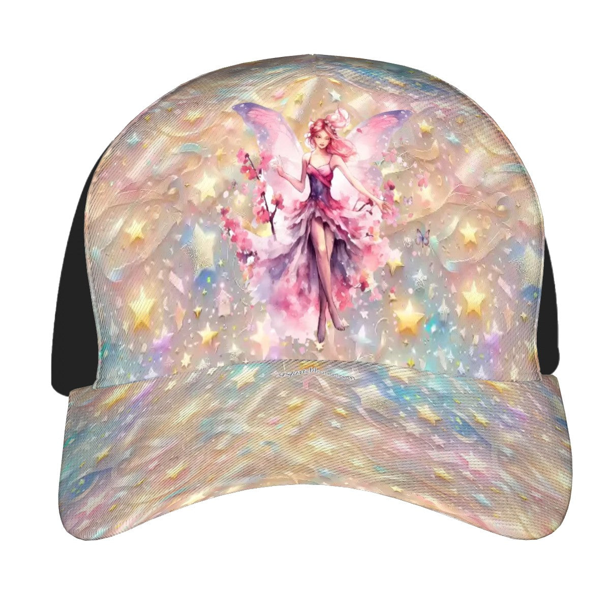 Fairy on Confetti, Baseball Cap, hat, Polyester Twill