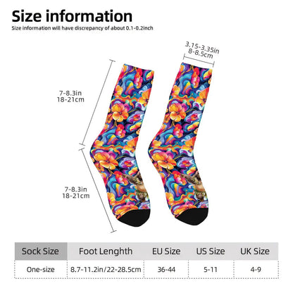 Hawaiian Bigfoot / Sasquatch, Polyester Crew Socks