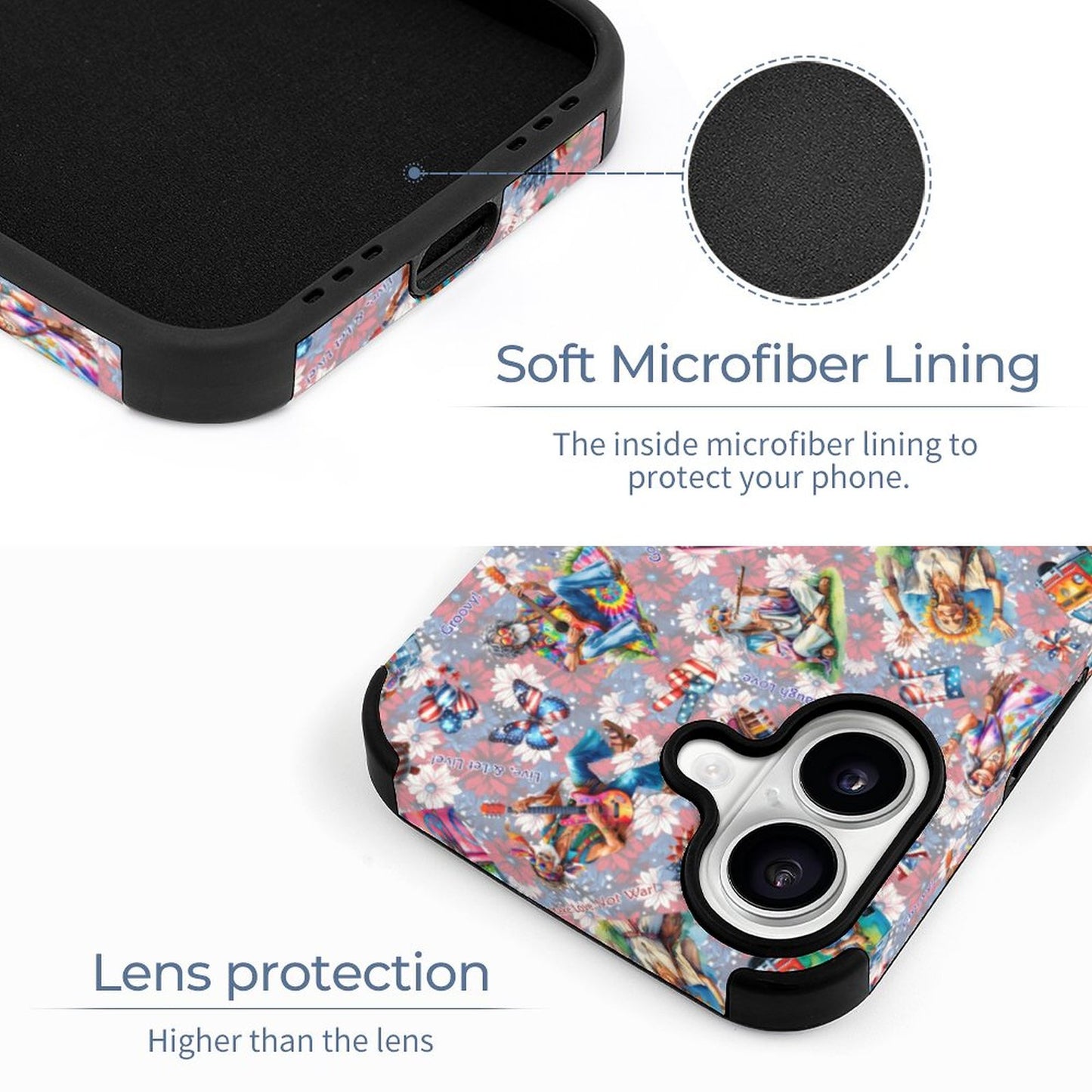 8 Patriot Designs, Microfiber iPhone 16 Cases