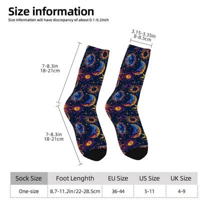 Suns & Moons, Polyester Crew Socks