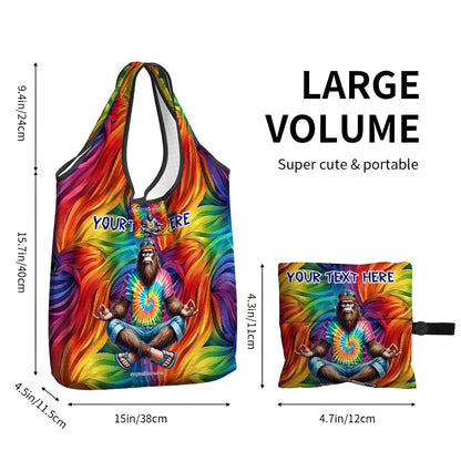 Hippie Sasquatch / Bigfoot, Reusable Folding Bag