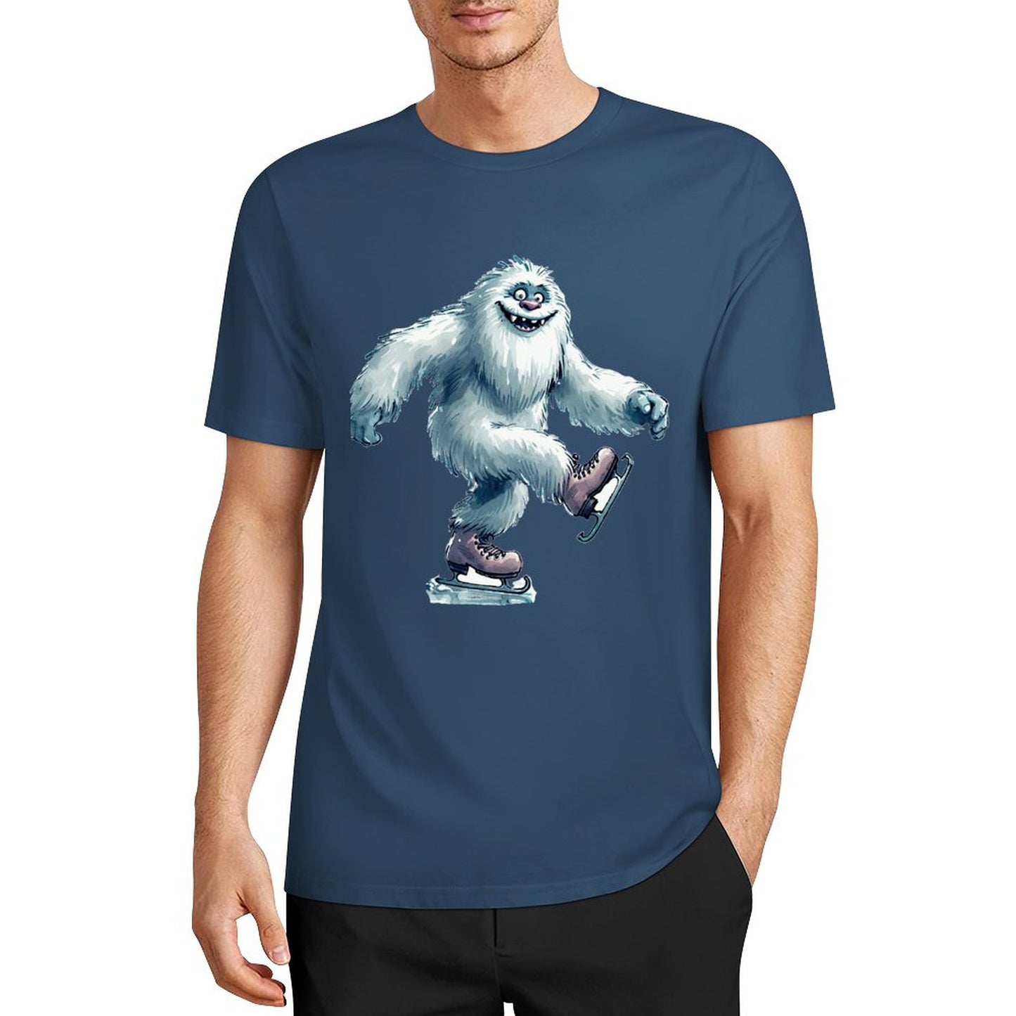 Bigfoot - Sasquatch Yeti Skate, Short Sleeve Cotton T-Shirt