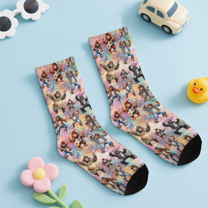 21 Bigfoot Sasquatch Designs, Children’s Polyester Socks