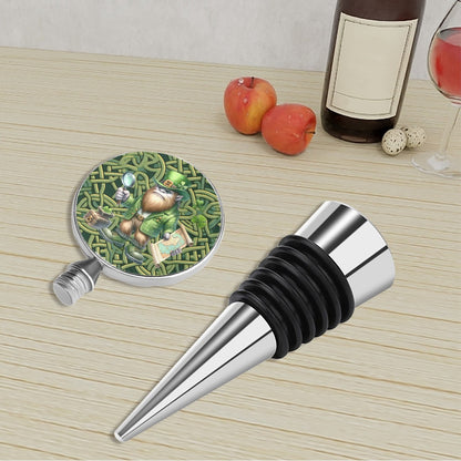 Sasquatch Bigfoot Irish, St Patrick, Wine Bottle Stopper
