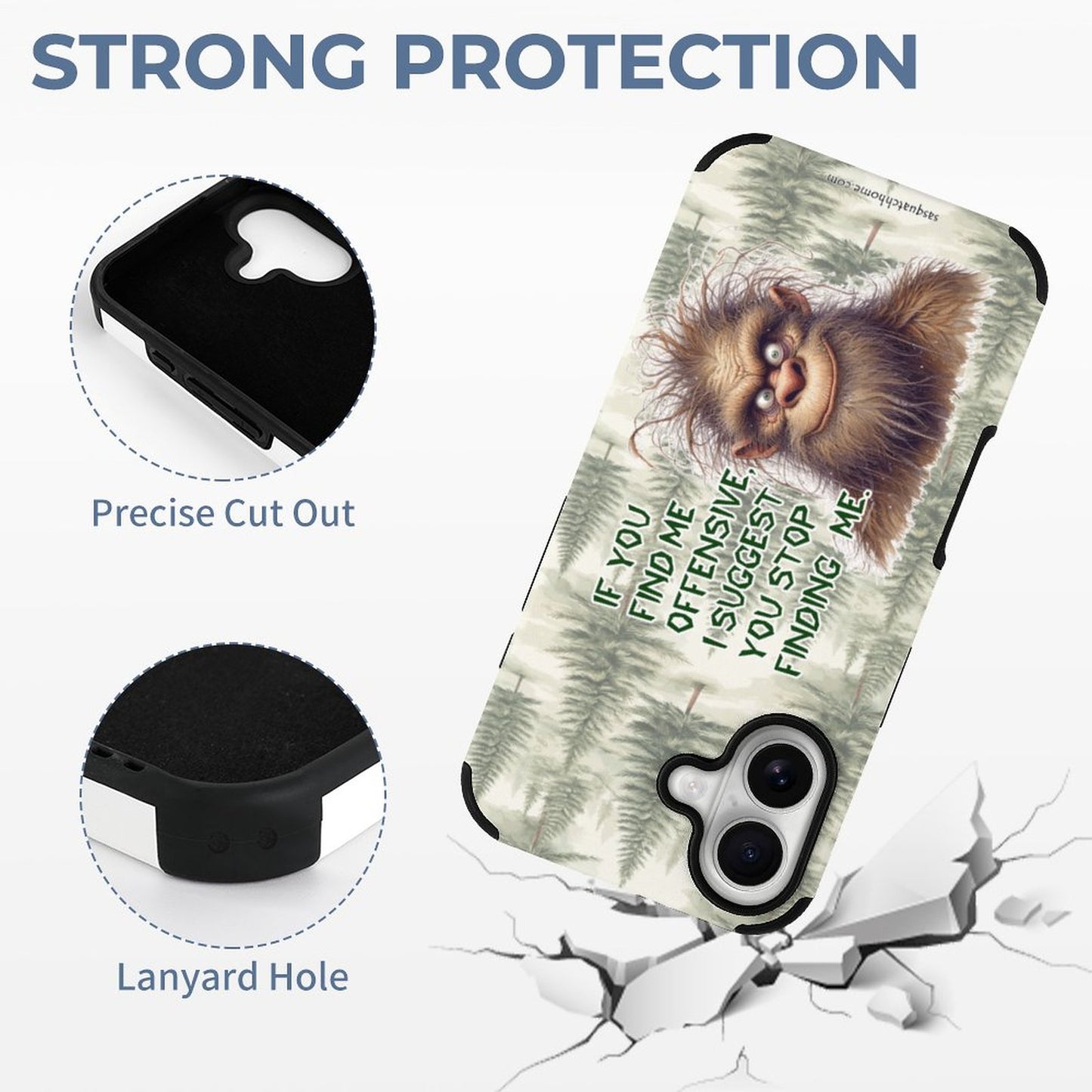 Bigfoot / Sasquatch "If you find me..", Microfiber iPhone 16 Cases