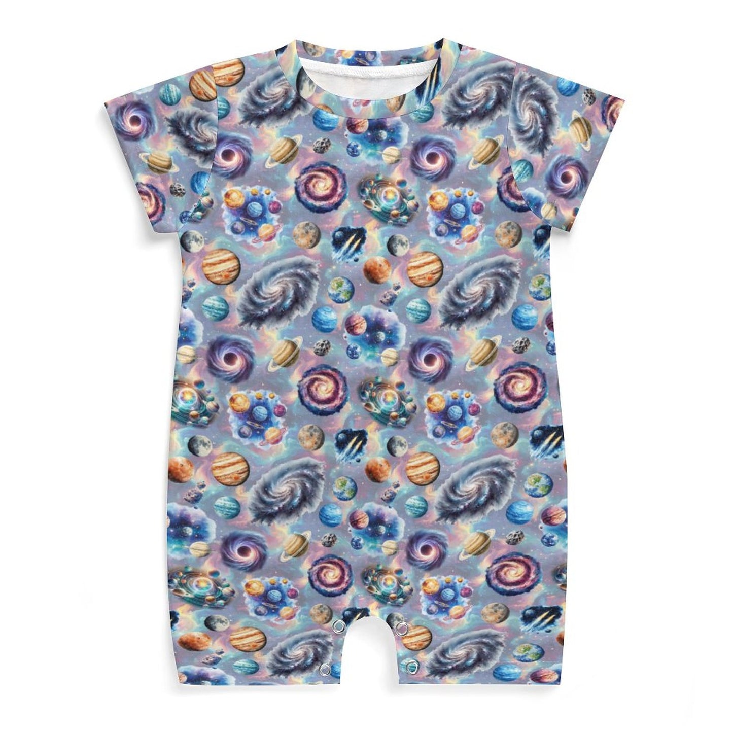 16 Misc Designs, Faux Cotton Short Sleeve Baby Bodysuit Romper