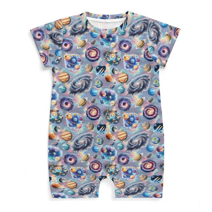 16 Misc Designs, Faux Cotton Short Sleeve Baby Bodysuit Romper