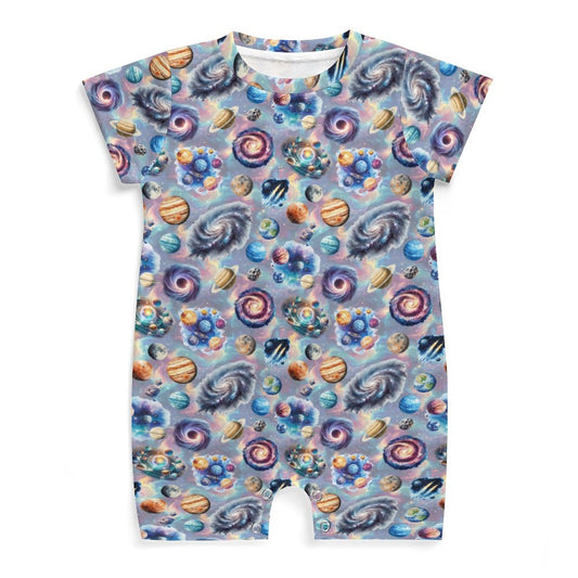 16 Misc Designs, Faux Cotton Short Sleeve Baby Bodysuit Romper