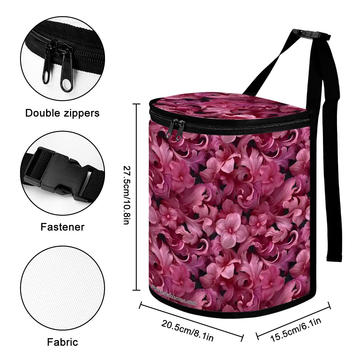 10 Flower Designs, Bucket-Shaped Car Trash Bag