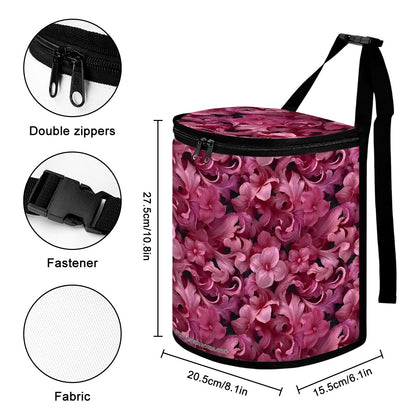 10 Flower Designs, Bucket-Shaped Car Trash Bag