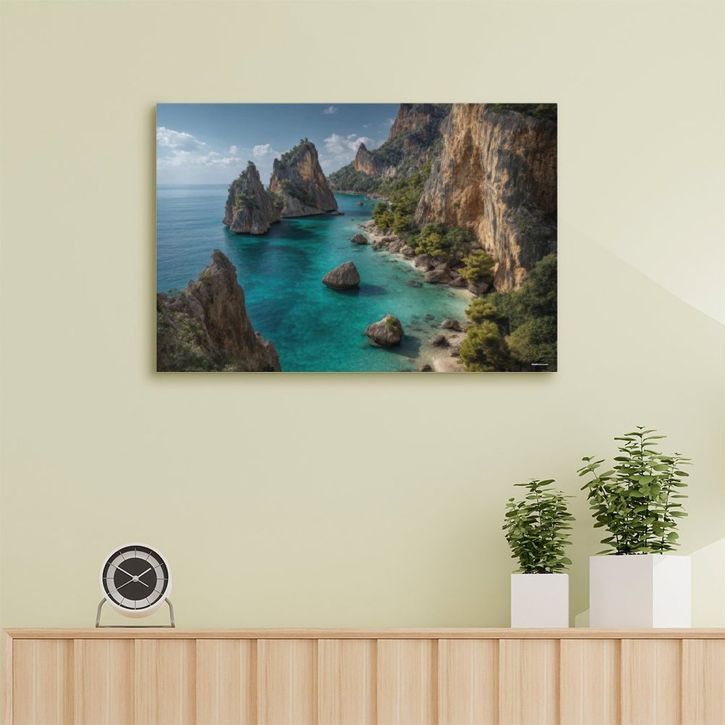 Tropical Dream, Vintage Framed Canvas Art - 2 Sizes – Made in the USA