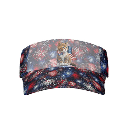 Patriot Cat / Kitten, Sun Visor Hat