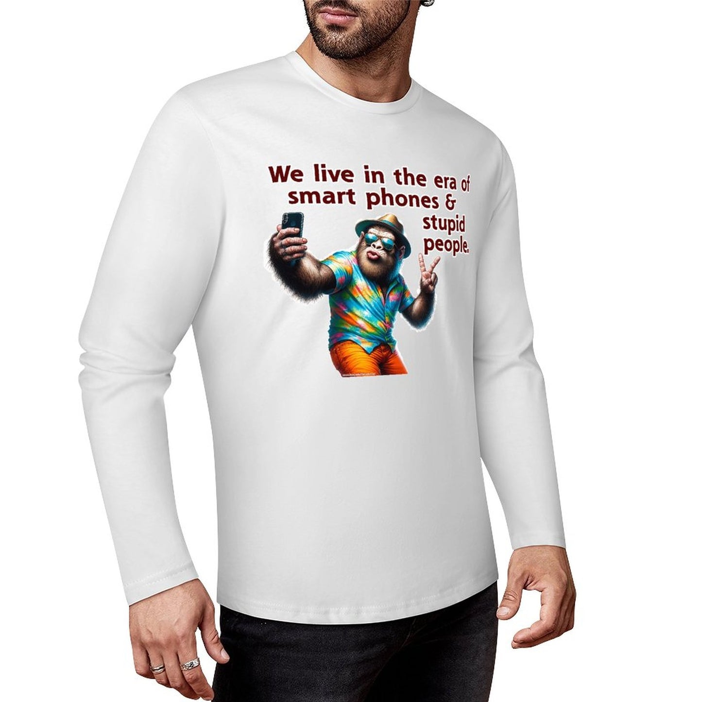 Bigfoot / Sasquatch "We Live in an Era...", Cotton Unisex Long Sleeve T-shirt