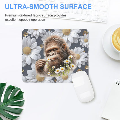 Sasquatch "Smell the Flowers" Square Mouse Pad