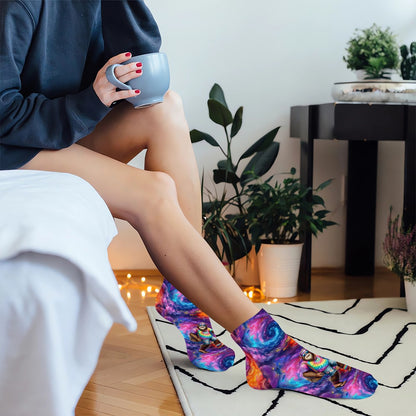 Hippie Bigfoot / Sasquatch, 8” Poly Ankle Socks