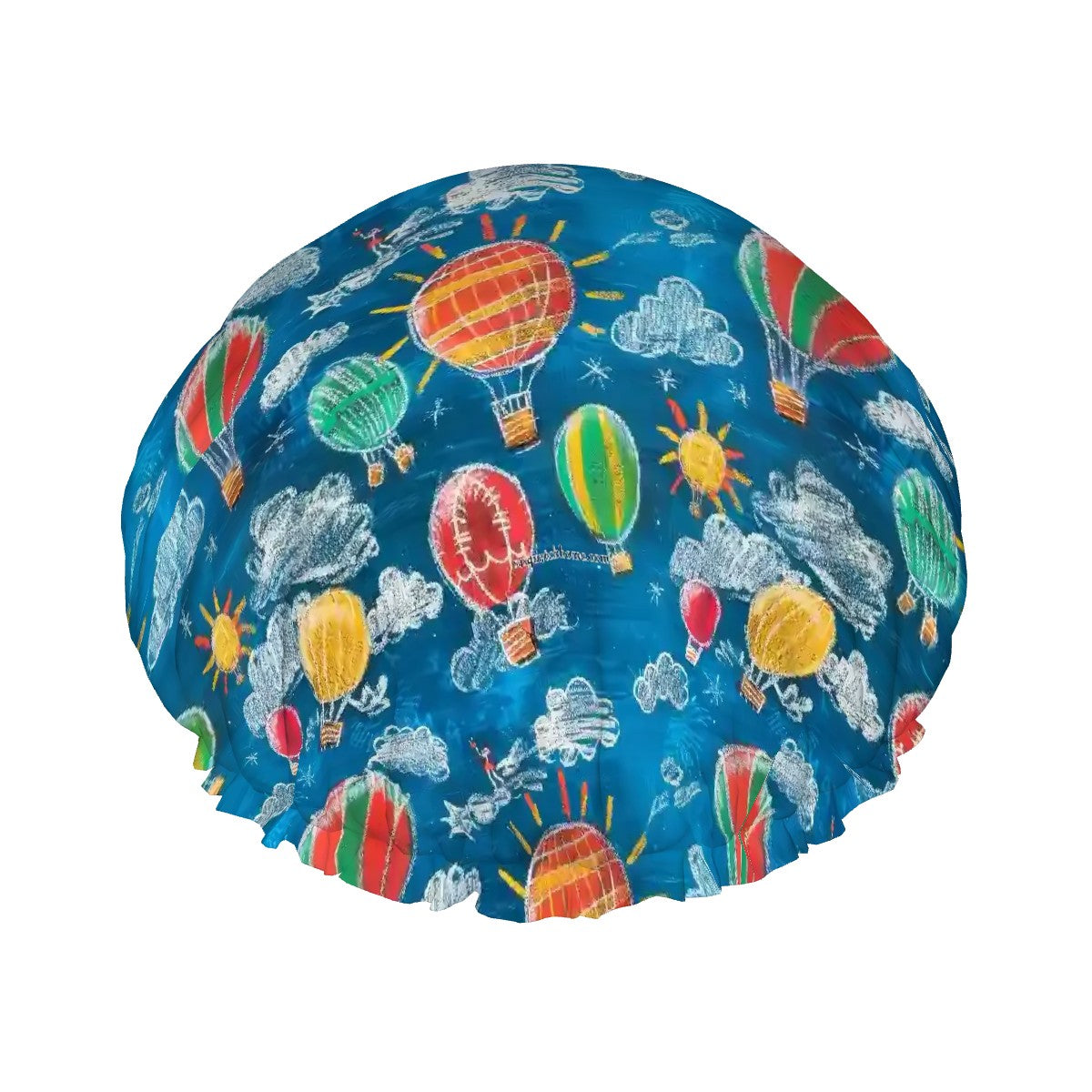 Child Crayon Drawing, Reusable Shower Cap