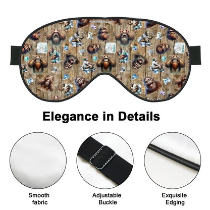 Sleep Mask with Adjustable Buckle, Sasquatch Designs