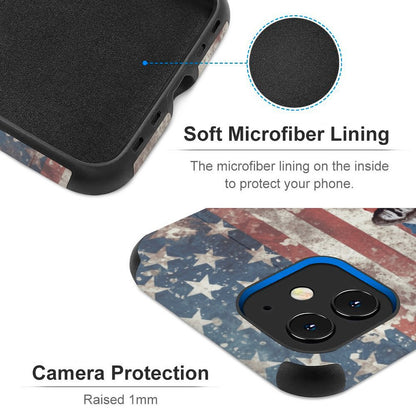 Bigfoot Sasquatch With Flag, Microfiber iPhone 11 Cases