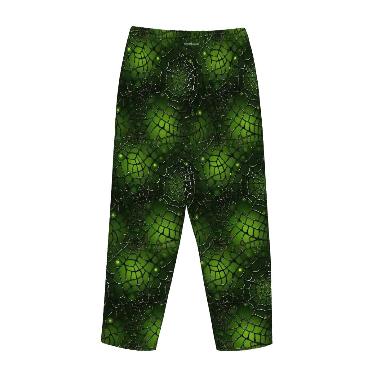 Green spider webs,  Women’s Pajama Pants with Pockets