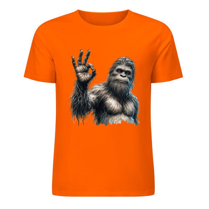 Bigfoot - Sasquatch "Ok" Short Sleeve Cotton T-Shirt