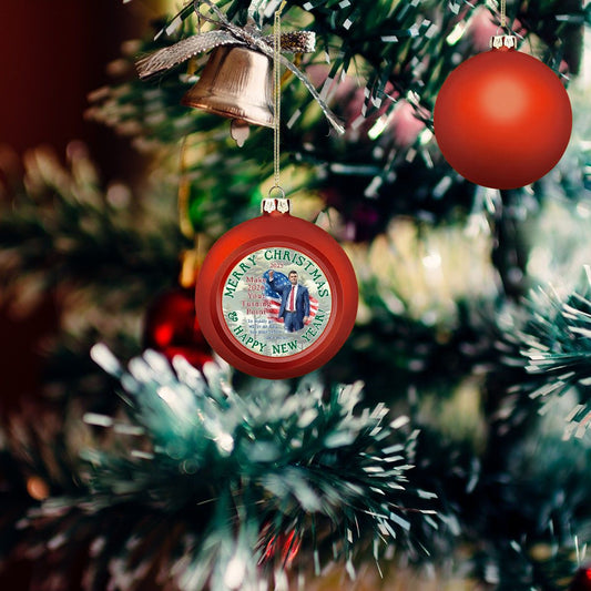 Charlie Kirk "Go boldly where no man...",  Memorial Christmas Ball Ornaments