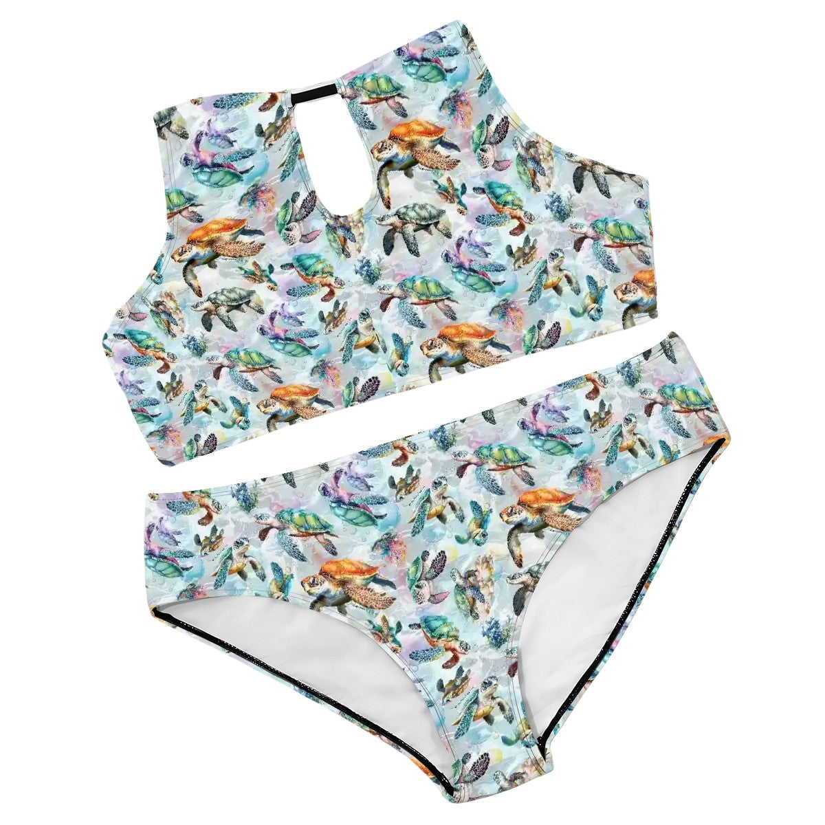 10 Animal Designs, Plus Size High-Waisted Bikini Customized Services