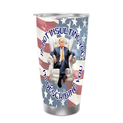 Donald Trump, 20 oz Travel Coffee Mug w/ Straw & Brush Options