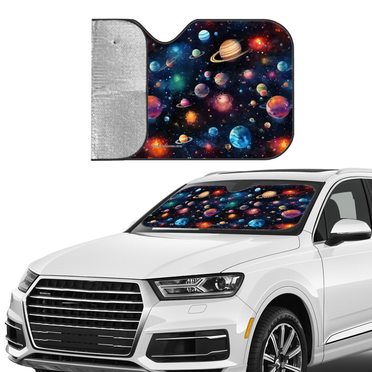 12 Galaxy Outer Space Designs, Auto Car Windshield Sun Shade