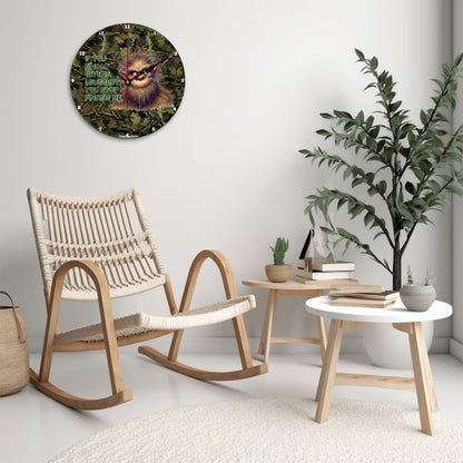 Bigfoot Sasquatch "If you find me..", Wooden Wall Clock