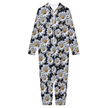 10 Flower Designs, Youth Flannel Footless Zip up Pajama Jumpsuit